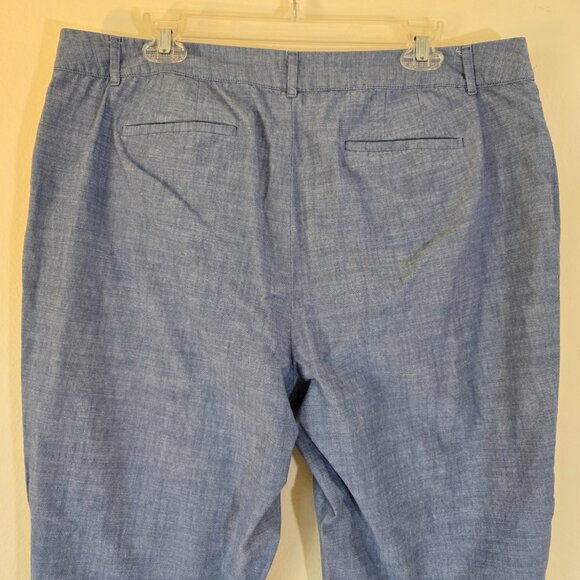 Talbots Sky Blue Perfect Cropped Pants Size 16 - Picture 7 of 16